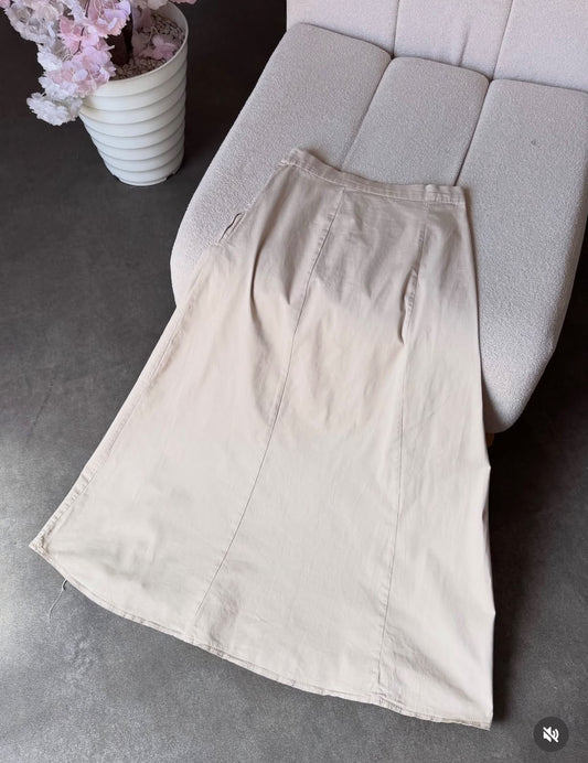 A-Line Cotton Skirt with Pockets