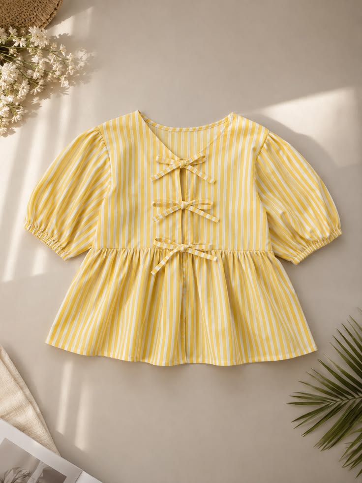 Dreamy Bow Stripe Shirt 🌷