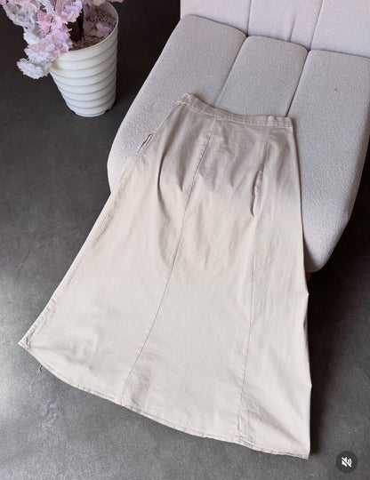 A-Line Cotton Skirt with Pockets