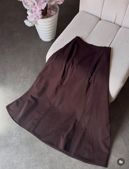 A-Line Cotton Skirt with Pockets