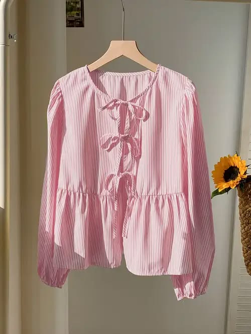 Dreamy Bow Stripe Shirt 🌷