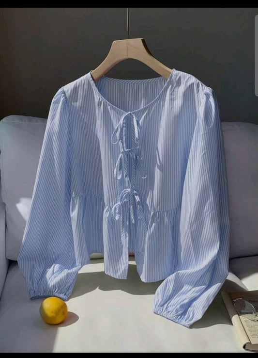 Dreamy Bow Stripe Shirt 🌷