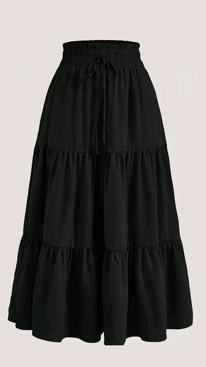 Tiered Black Skirt