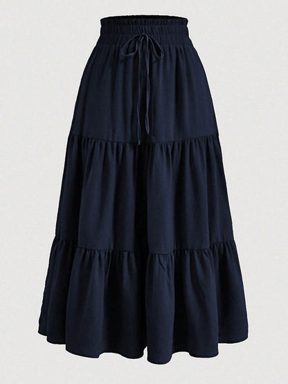 Tiered Navy Blue Skirt
