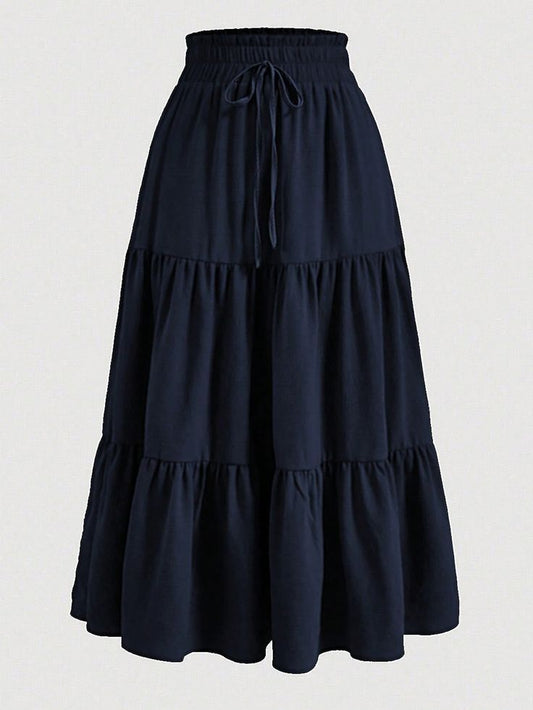 Tiered Navy Blue Skirt